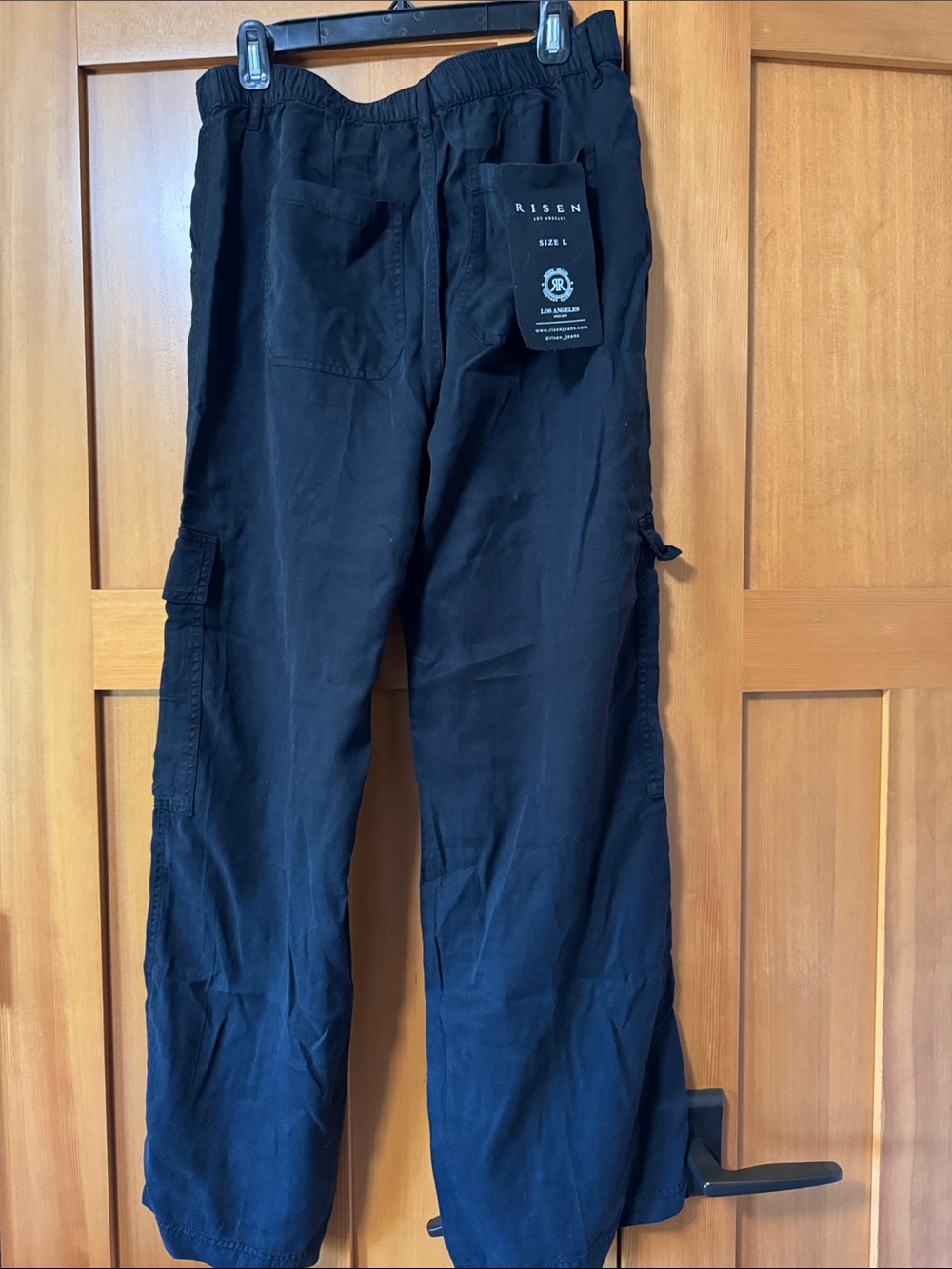Risen Black Women’s Cargo Pants with Multiple Pockets - Picture 2 of 8